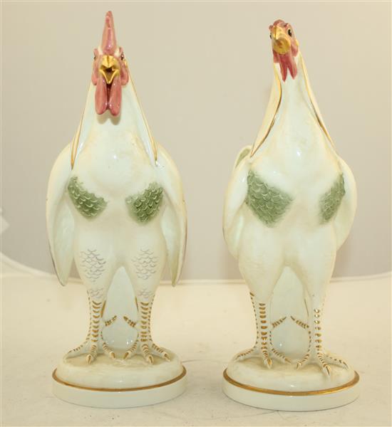 Two Royal Worcester figures  Game Cock and Chanticleer, modelled by Doris Lindner, 27cm